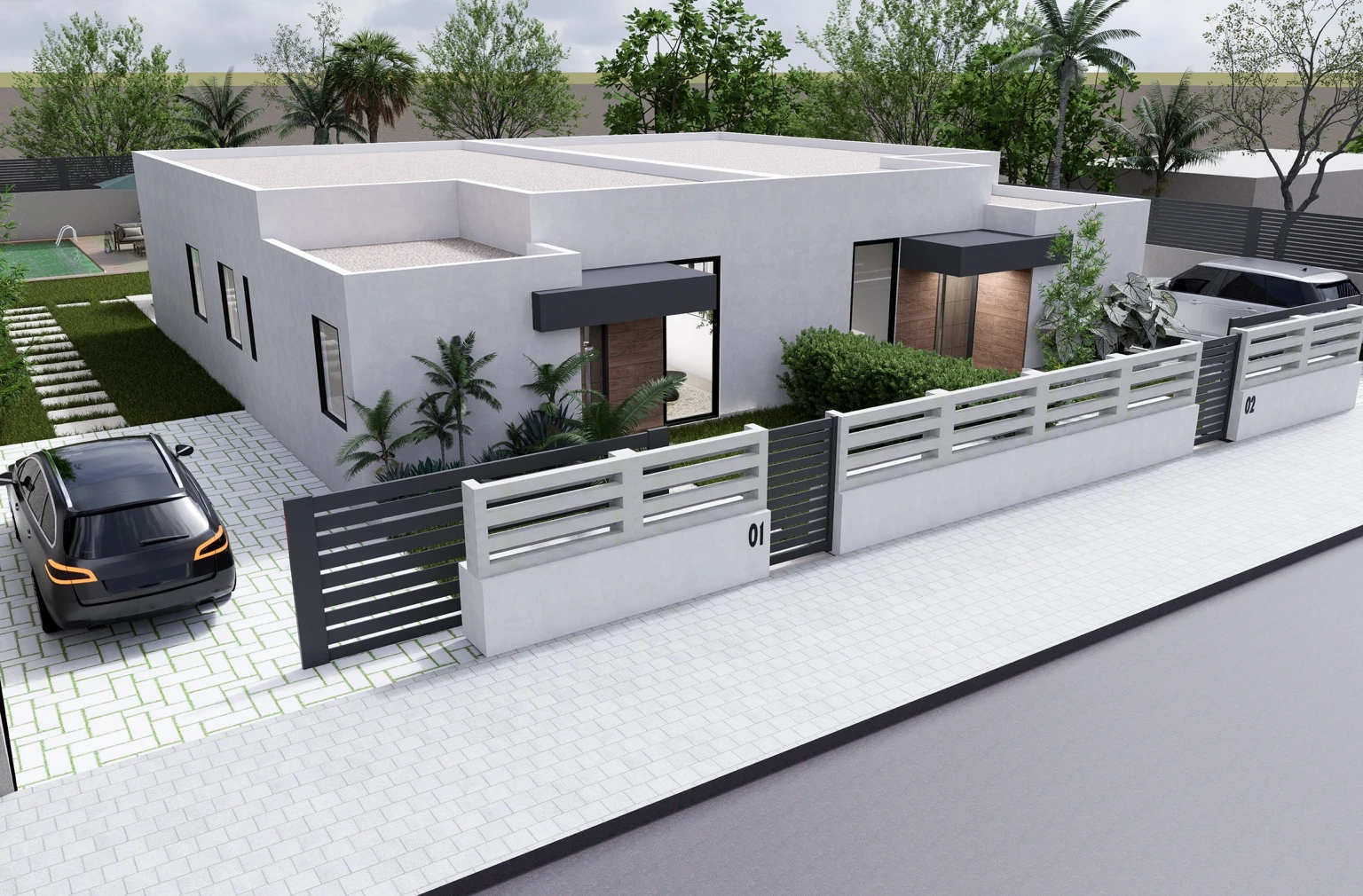 Render exterior de Les Peces